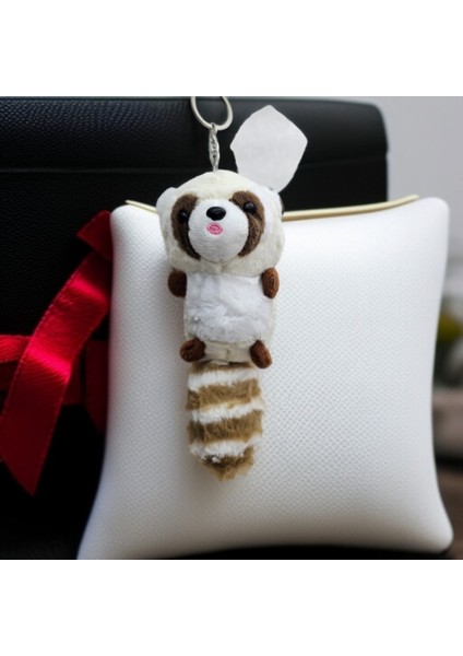 Rakun Hayvan Peluş Anahtarlık Sevimli Kaliteli Rengarenk Renk Seçenekli 1ADET indirimleri