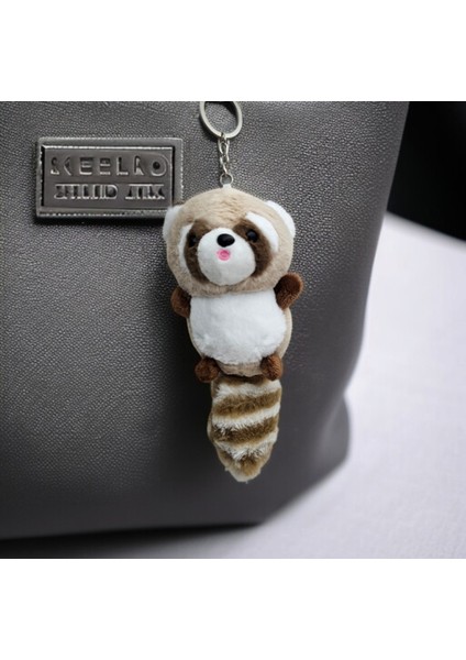 Rakun Hayvan Peluş Anahtarlık Sevimli Kaliteli Rengarenk Renk Seçenekli 1ADET