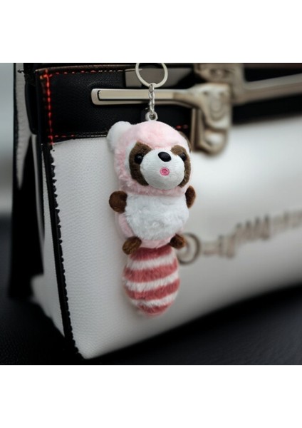 Rakun Hayvan Peluş Anahtarlık Sevimli Kaliteli Rengarenk Renk Seçenekli 1ADET