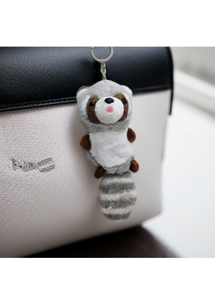 Rakun Hayvan Peluş Anahtarlık Sevimli Kaliteli Rengarenk Renk Seçenekli 1ADET