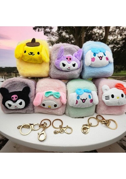 Sanrio Kawaii Mini Cüzdan Peluş Anahtarlık Sevimli Kaliteli Rengarenk Renk Seçenekli 1ADET