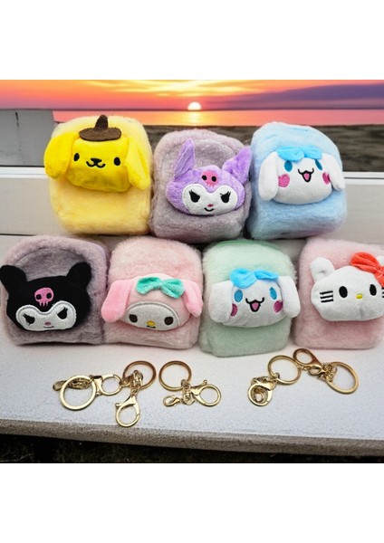 Sanrio Kawaii Mini Cüzdan Peluş Anahtarlık Sevimli Kaliteli Rengarenk Renk Seçenekli 1ADET fiyatları