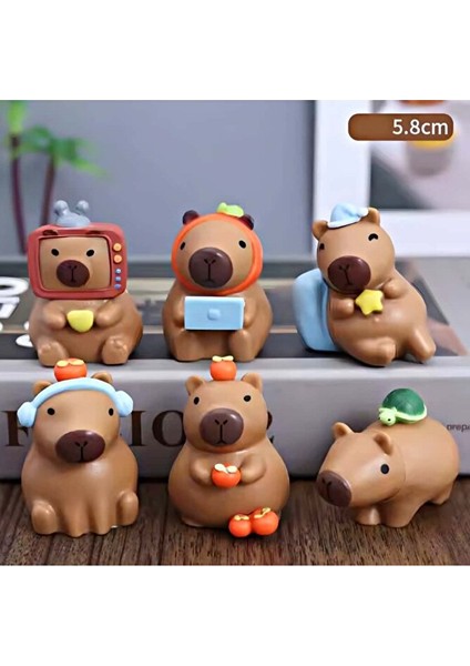 Kapibara Figür Koleksiyonu | Sevimli Kapibara Günlük Hayat 1 Adet Rastgele Model