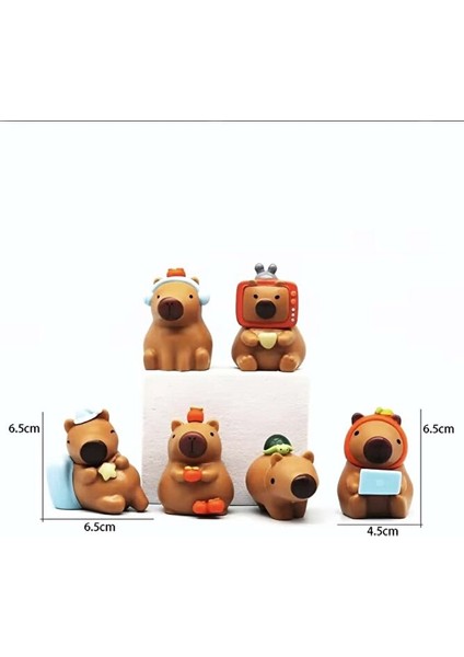 Kapibara Figür Koleksiyonu | Sevimli Kapibara Günlük Hayat 1 Adet Rastgele Model indirimleri