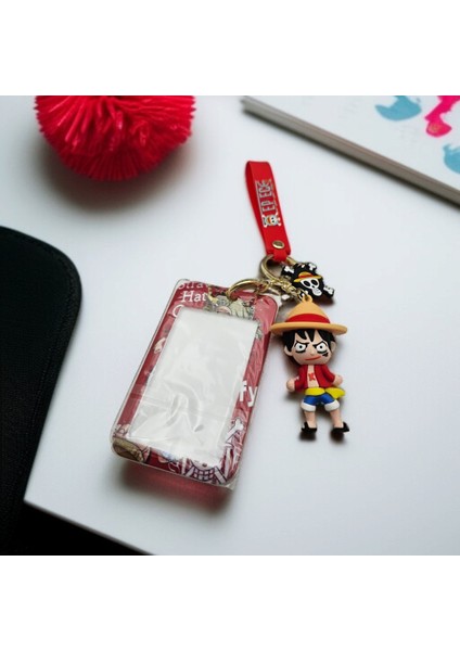 Luffy One Piece Lüx Kartlık Anahtarlık Akbil Kart Kutusu ve Anahtarlık Çanta Aksesuarı