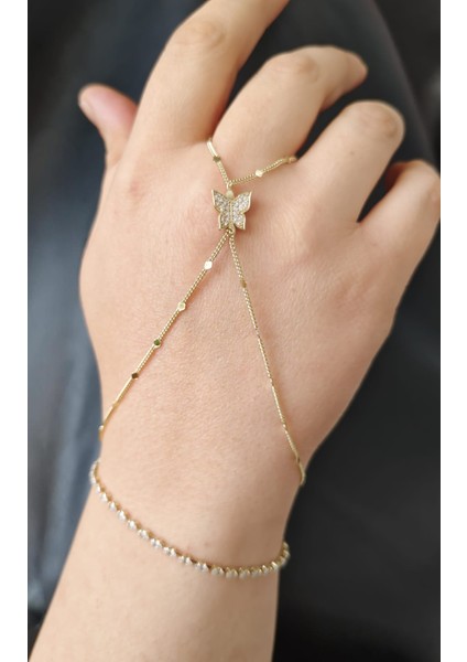 Kelebek Temalı Çelik Kadın Şahmeran