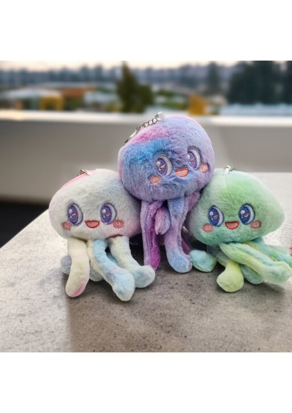 Ahtapot Hayvan Peluş Anahtarlık Sevimli Kaliteli Rengarenk Renk Seçenekli 1ADET