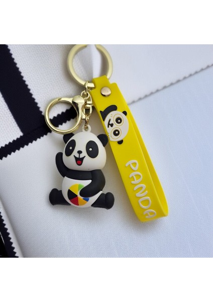 Panda Figürlü Lüx Anahtarlık Çanta Aksesuarı Rengarenk Hediyelik 1ADET fiyatları