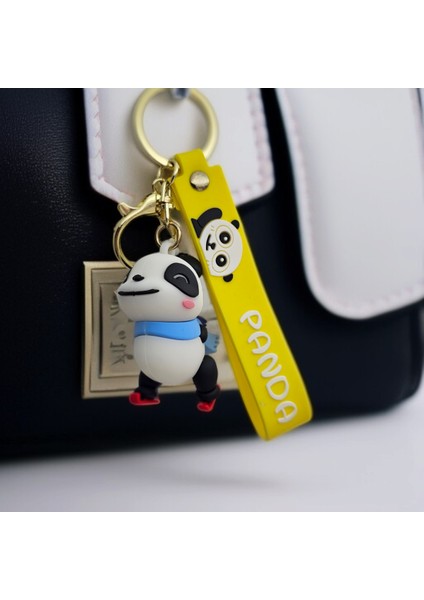 Panda Figürlü Lüx Anahtarlık Çanta Aksesuarı Rengarenk Hediyelik 1ADET fırsatları