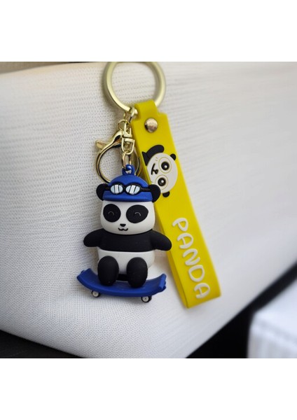 Panda Figürlü Lüx Anahtarlık Çanta Aksesuarı Rengarenk Hediyelik 1ADET indirimleri
