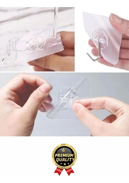 Çok Amaçlı Süper Güçlü Kendinden Yapışkanlı Kolay Montaj Duvar Mutfak Şeffaf Askılık Kancalı Askı fırsatları