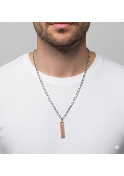 Kararma Yapmaz Çelik Zincir Kolye Saf Bakır Uç