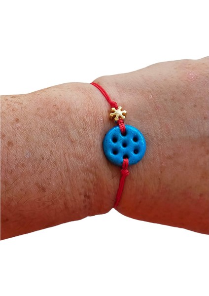 Yeni Yıl Süryani Taşı Nazar Bilekliği Hikaye Kartlı, Ayarlanabilir, Unisex