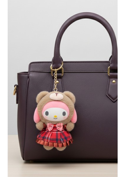 Sanrio Kawaii My Melody Lüx Büyük Boy Peluş Oyuncak Anahtarlık 17CM Sevimli Gün Sevgili Hediyesi