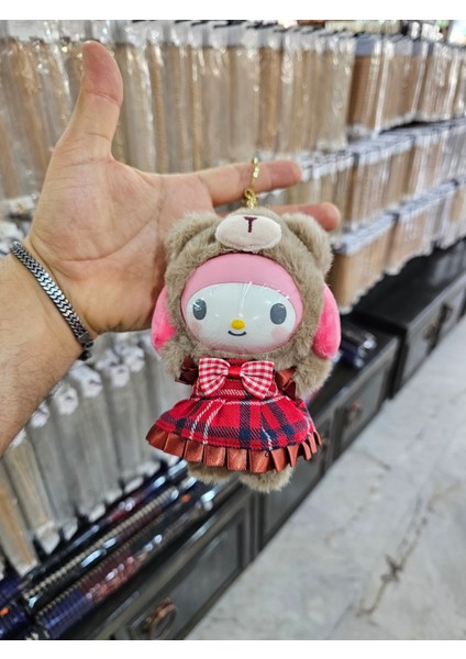 Sanrio Kawaii My Melody Lüx Büyük Boy Peluş Oyuncak Anahtarlık 17CM Sevimli Gün Sevgili Hediyesi fiyatları