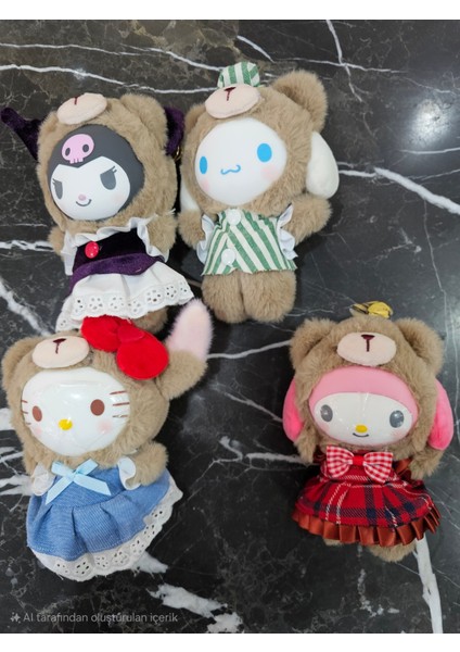 Sanrio Kawaii My Melody Lüx Büyük Boy Peluş Oyuncak Anahtarlık 17CM Sevimli Gün Sevgili Hediyesi indirimleri