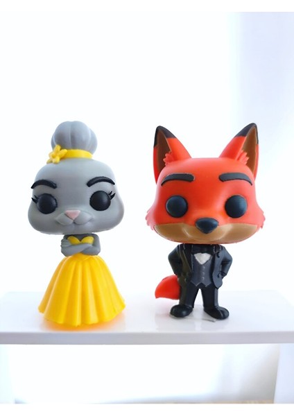 Zootopia 2 Judy Hopps Nick Wilde Özel Koleksiyon Figür Seti Zootropolis Karakter Figür Özel Üretim