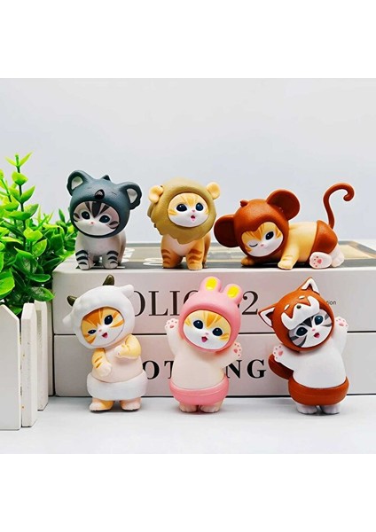 Moufusand Kedi Figürü Koleksiyonu | Moufusand Hayvan Kostümlü Rastgele 1 Model