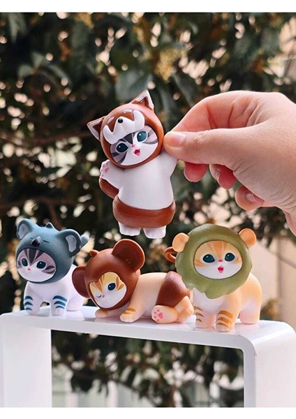 Moufusand Kedi Figürü Koleksiyonu | Moufusand Hayvan Kostümlü Rastgele 1 Model fırsatları