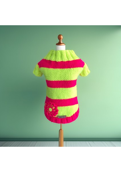 Kedi ve Köpek Için Neon Yeşil Pembe Hırka fiyatları