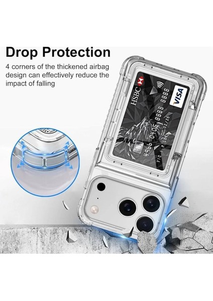 Apple Iphone 17 Pro Kartlıklı Kılıf Darbe Emici Köşe Korumalı Silikon Kapak Şeffaf fiyatları