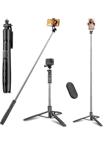 iPhone 14 Uyumlu Snapshot Magic Q05 Selfie Çubuğu, Üç Ayak Standı, Uzatılabilir Monopod fiyatları