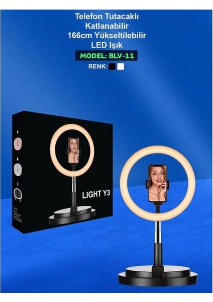 Telefon Tutacaklı Katlanabilir, 166CM Yükseltilebilir LED Işık fiyatları