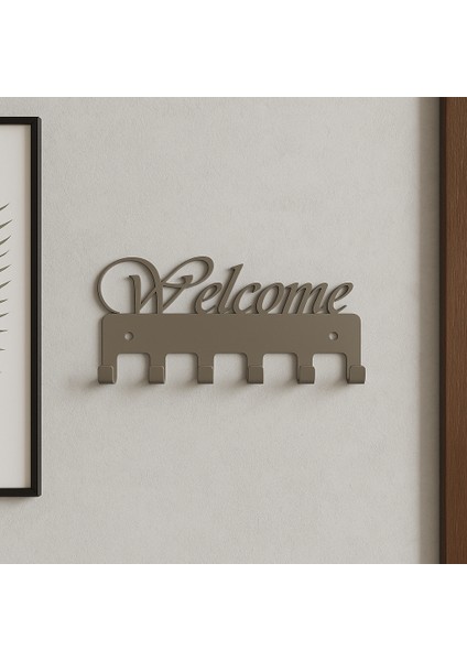 Welcome Yazılı Metal Anahtarlık Askısı | Duvar Tipi Şık Anahtar Düzenleyici modelleri