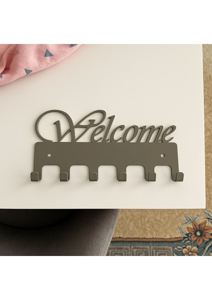 Welcome Yazılı Metal Anahtarlık Askısı | Duvar Tipi Şık Anahtar Düzenleyici indirimleri