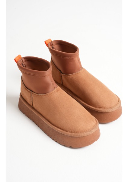 Nadia Premium Kadın Taba Kışlık Içi Kürklü Kalın Taban Bot