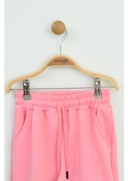 Pembe "perfectly" Baskılı Kız Çocuk Eşofman Takımı