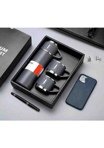 Vaccum 3 Bardaklı Çelik Paslanmaz Termos fiyatları