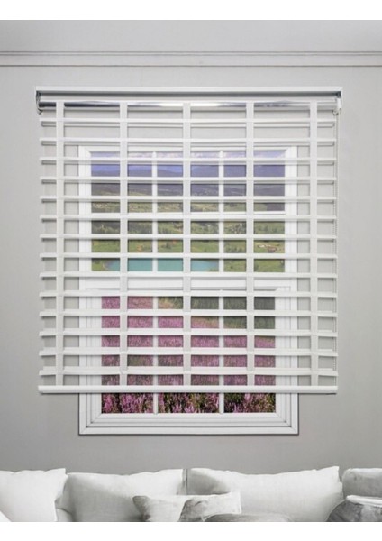 Picasso Shadow Silüet Kumaş Jaluzi Store Perde, Alüminyum Kasalı Yüksek Kaliteli - Beyaz 96575/SHADOW fiyatları