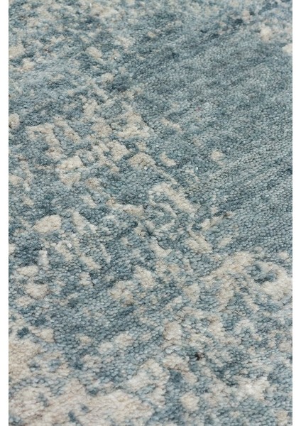 Grace Beıge Blue, Kendinden Desenli Yün, Viskon ve Pamuk Karışımlı Desenli Zarif Salon Halısı indirimleri