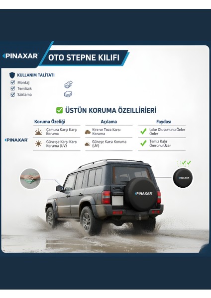 Honda Civic 5 Kapı Ov 2004 Uyumlu Araç,araba,oto Stepne Kılıfı 15-16 Inç