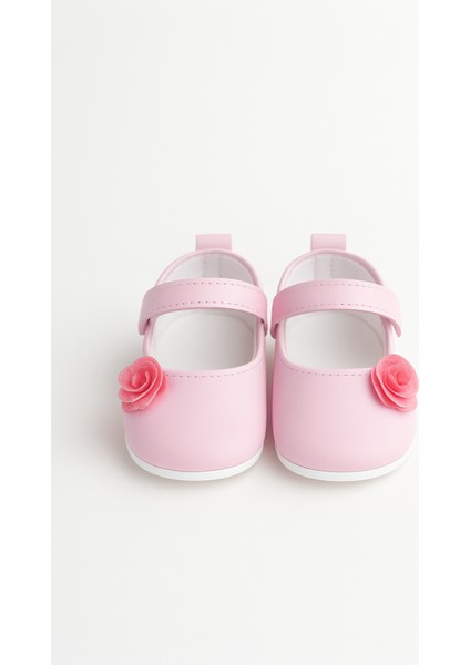 Çiçek Detaylı Kız Bebek Babet Ayakkabı Pembe 18 Numara fiyatları