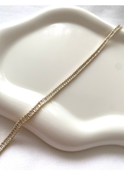 Alpjewel 316L Xupıng Baget Taşlı Bileklik Kararmaz Çelik