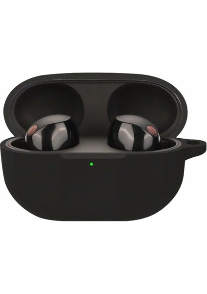 Caseonn Sony WF-1000XM5 Kılıf Askı Aparatlı Mat Silikon Siyah modelleri