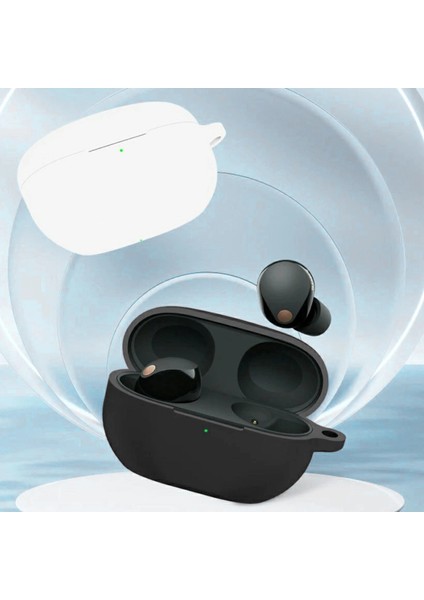 Caseonn Sony WF-1000XM5 Kılıf Askı Aparatlı Mat Silikon Siyah fırsatları
