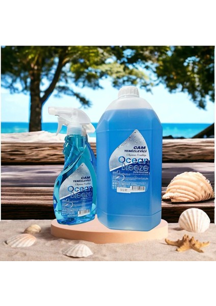 Ocean Breeze Cam ve Yüzey Temizleyici 5 Lt Ekonomik BIDON+500ML Sprey Hediye fiyatları