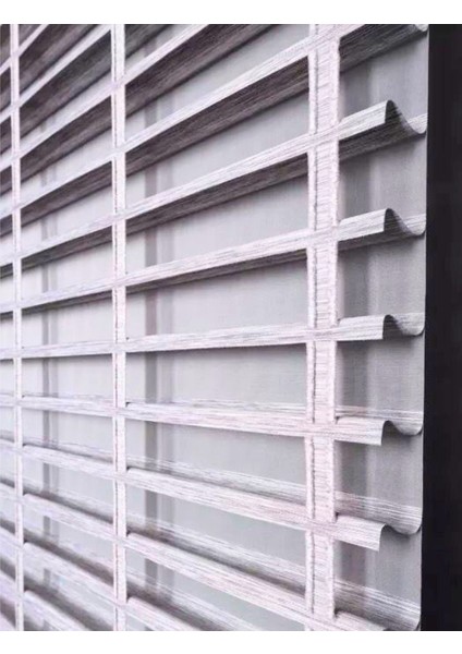 Picasso Shadow Silüet Kumaş Jaluzi Store Perde, Alüminyum Kasalı Yüksek Kaliteli - Gri 97686SHADOW