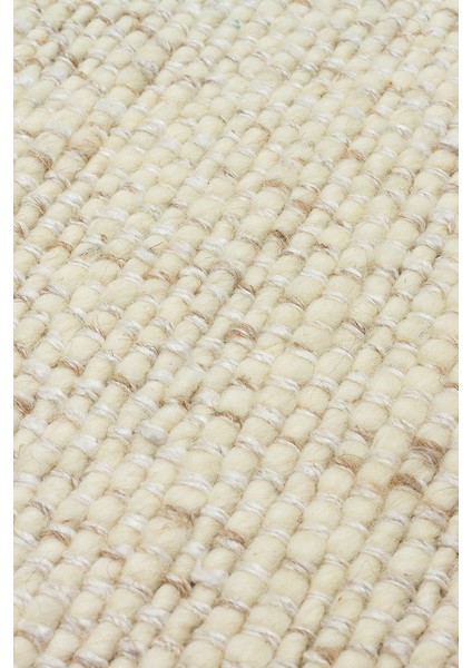 Havana Ivory El Dokuma Teknikleri ile Üretilmiş %100 Doğal Yün Kullanılan Örgü Dokulu Salon Halısı fırsatları