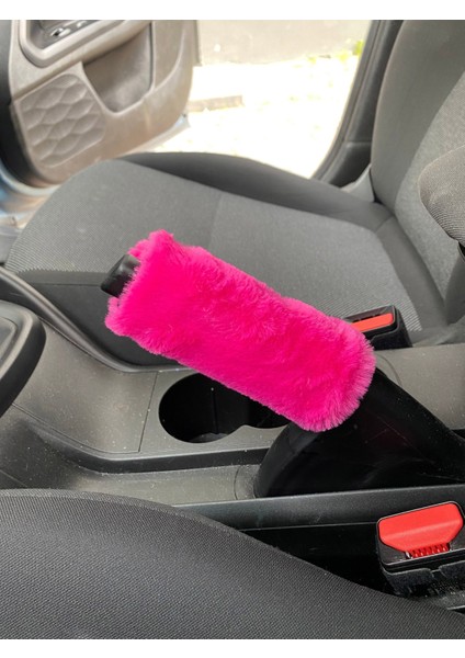 Yumuşak Peluş El Freni Süsü Fuşya Pembe