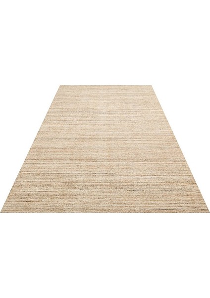 Mutli Loop Beıge El Dokuma, Yün ve Viskonun Doğal Uyumuyla Üretilmiş, Salon Oturma Odası Halısı