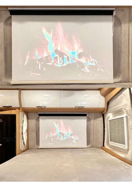 Manuel Zincirli Stor Perde Tipi Projeksiyon Perdesi