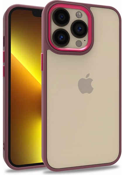 iPhone 13 Pro Uyumlu Brvh Flora Kapak-Kırmızı