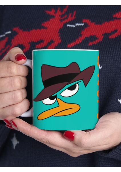 Fineas ve Förb "ajan P" Baskılı Porselen Kupa Bardak fiyatları