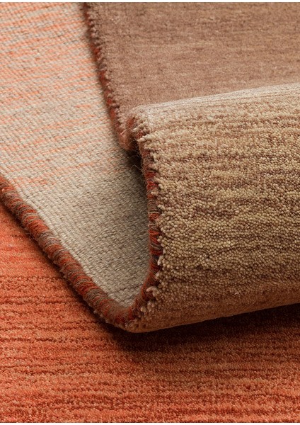 Odesa Jam Brown, Modern Çizgilere Sahip Renk Geçişli %100 Saf Yün ile Üretilen Salon Halısı modelleri