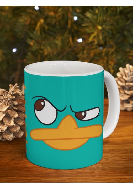 Fineas ve Förb "ajan P" Baskılı Porselen Kupa Bardak modelleri