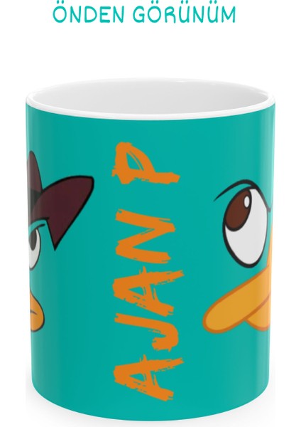 Fineas ve Förb "ajan P" Baskılı Porselen Kupa Bardak fırsatları